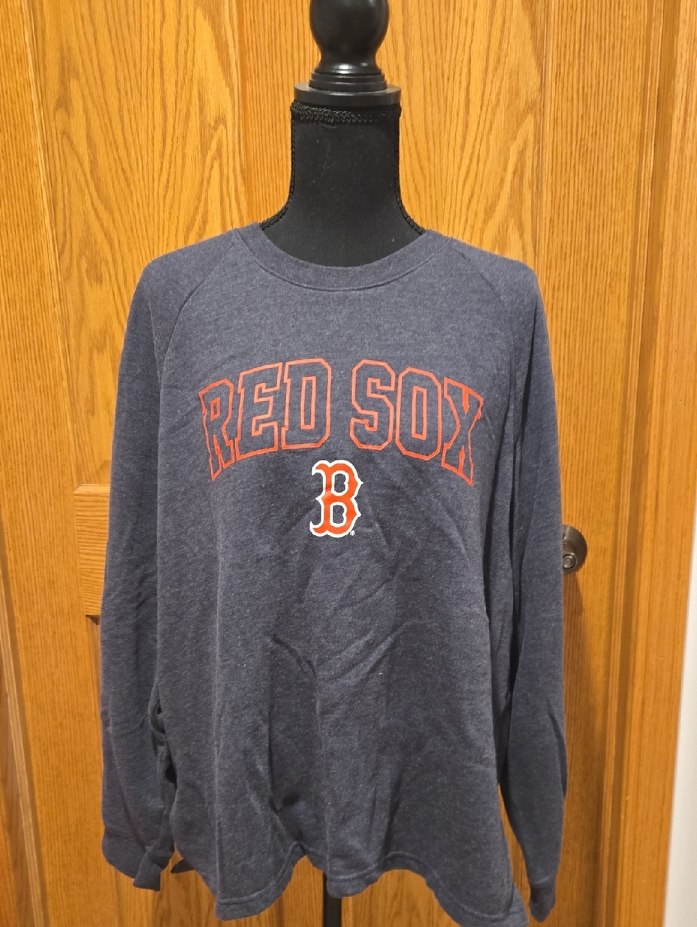 Boston Red Sox Navy Crewneck Sweatshirt - Red & White Logo